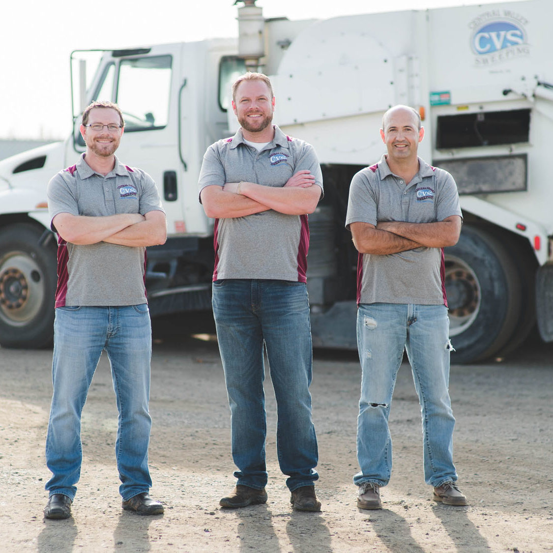 Image: CVS's team. Learn more about our industrial sweeping services.